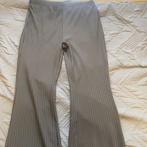 Ribbed flare pants